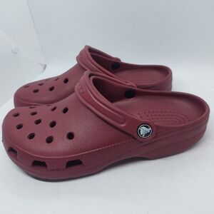 Crocs Classic Clog Unisex Shoes Sz Womens 9 Mens 7 Red Casual Comfort Low Top